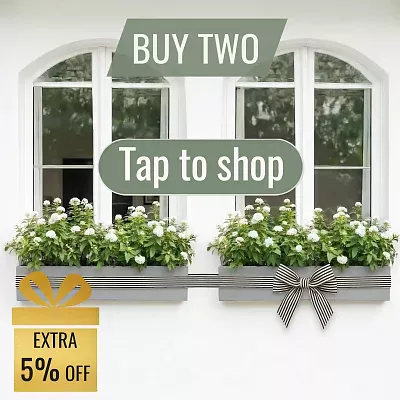 IDEALIST Lite Window Box Light Concrete Planter