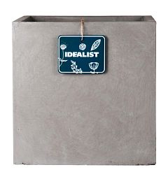 IDEALIST Lite Square Box Contemporary Light Concrete Planter