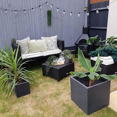 IDEALIST Lite Square Box Contemporary Light Concrete Planter