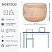 HORTICO ECO Wooden House Planter Round Indoor Plant Pot for House Plants with Waterproof Liner