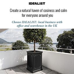 IDEALIST Lite Faux Lead Chelsea Light Concrete Tall Square Planter