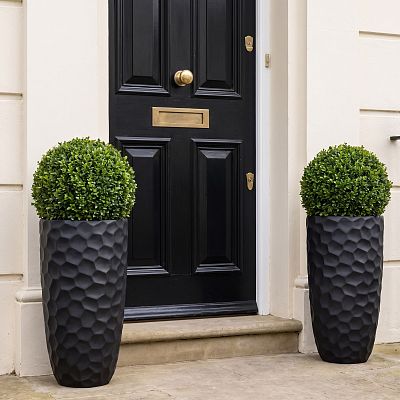 IDEALIST Lite Mosaic Style Tall Round Vase Planter Outdoor Plant Pot