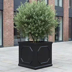 IDEALIST Lite Faux Lead Chelsea Box Square Light Concrete Planter