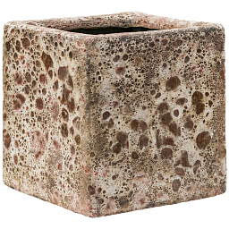 Lava Cube Relic Jade W16 H16 L16 cm (glazed inside) Planter