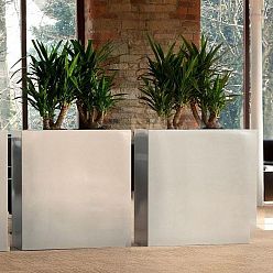 Contemporary Rectangular GRP Barrier Planter