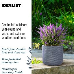 IDEALIST Lite Honeycomb Style Cylinder Round Outdoor Planter