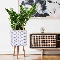 IDEALIST Lite Dotted Style Planter on Legs, Round Plant Pot Indoor