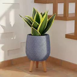 IDEALIST Lite Honeycomb Style Egg Planter on Legs, Round Pot Plant Stand Indoor