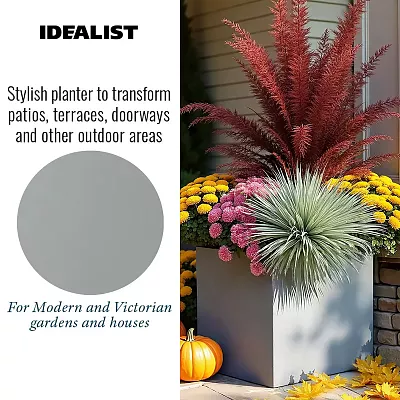 IDEALIST Lite Square Box Contemporary Light Concrete Planter