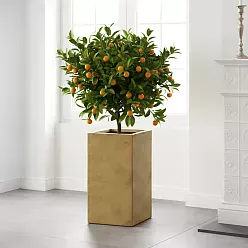 IDEALIST Lite Tall Square Metallic Indoor Planter