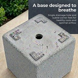 IDEALIST Lite Square Box Contemporary Marble Light Concrete Planter