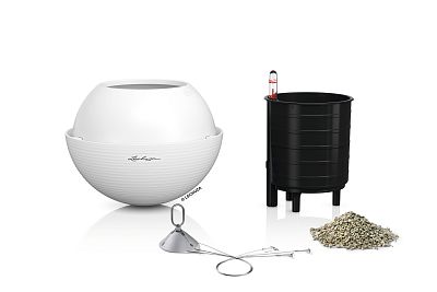 LECHUZA BOLA Color Round Poly Resin Self-watering Planter