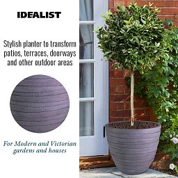 IDEALIST Lite Row Light Concrete Egg Planter