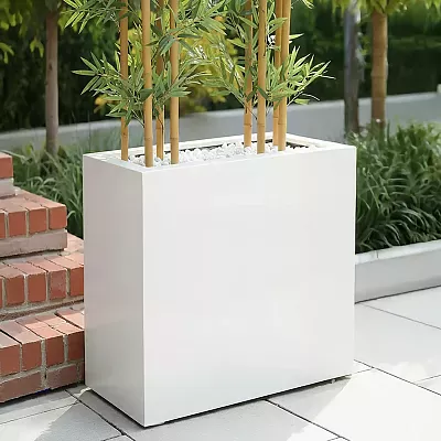 IDEALIST Lite Narrow Contemporary Light Concrete Trough Planter