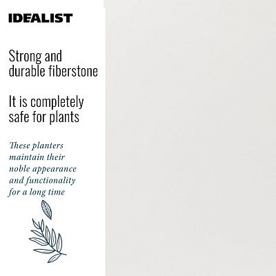 IDEALIST Lite Narrow Contemporary Light Concrete Trough Planter