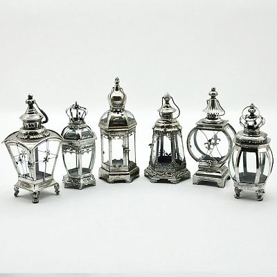 6 Assorted Metal Garden Lanterns by Minster