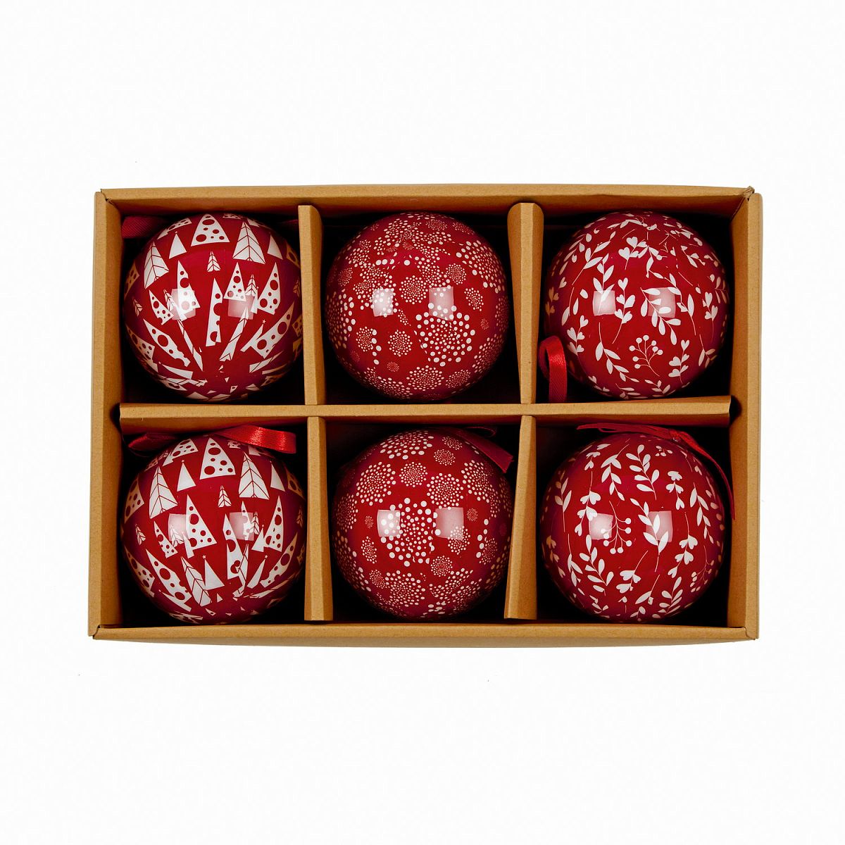 Christmas Tree Baubles Skandi Decoupage Balls