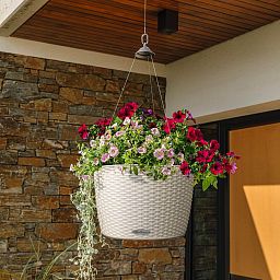 LECHUZA NIDO Cottage Round Poly Resin Outdoor Self-watering Planter