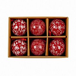 Christmas Tree Baubles Skandi Decoupage Balls