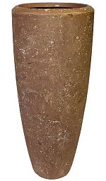 Composits Polystone Rock Plain Partner Round Tall Indoor Planter Pot