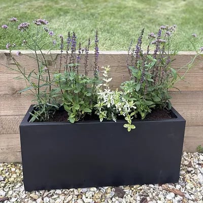 IDEALIST Lite Contemporary Light Concrete High Trough Planter