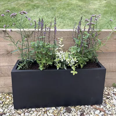 IDEALIST Lite Contemporary Light Concrete High Trough Planter