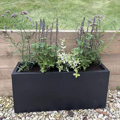 IDEALIST Lite Contemporary Light Concrete High Trough Planter