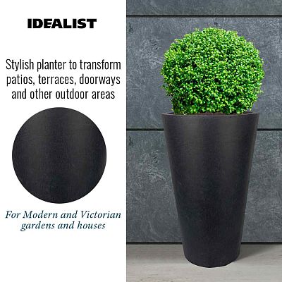 IDEALIST Lite Contemporary Round Light Concrete Planter