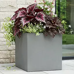IDEALIST Lite Square Box Contemporary Light Concrete Planter