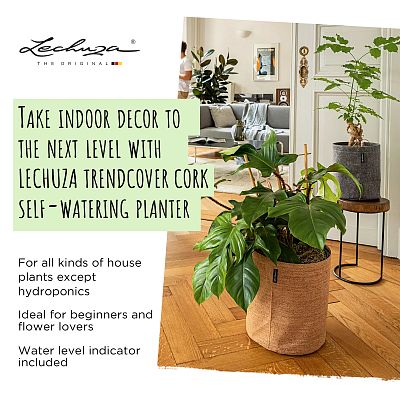 LECHUZA TRENDCOVER Round Self-watering Planter