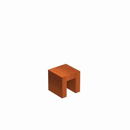 Corten Steel Square U-Block