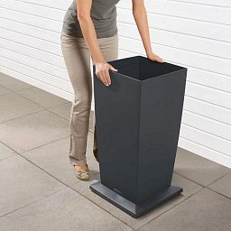 LECHUZA CUBICO Color Square Tall Poly Resin Self-watering Planter
