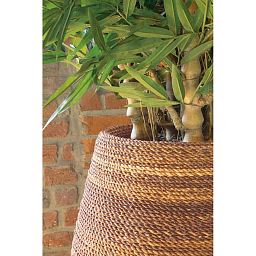 Magellan Abaca Round Tall Polystone Indoor Planter