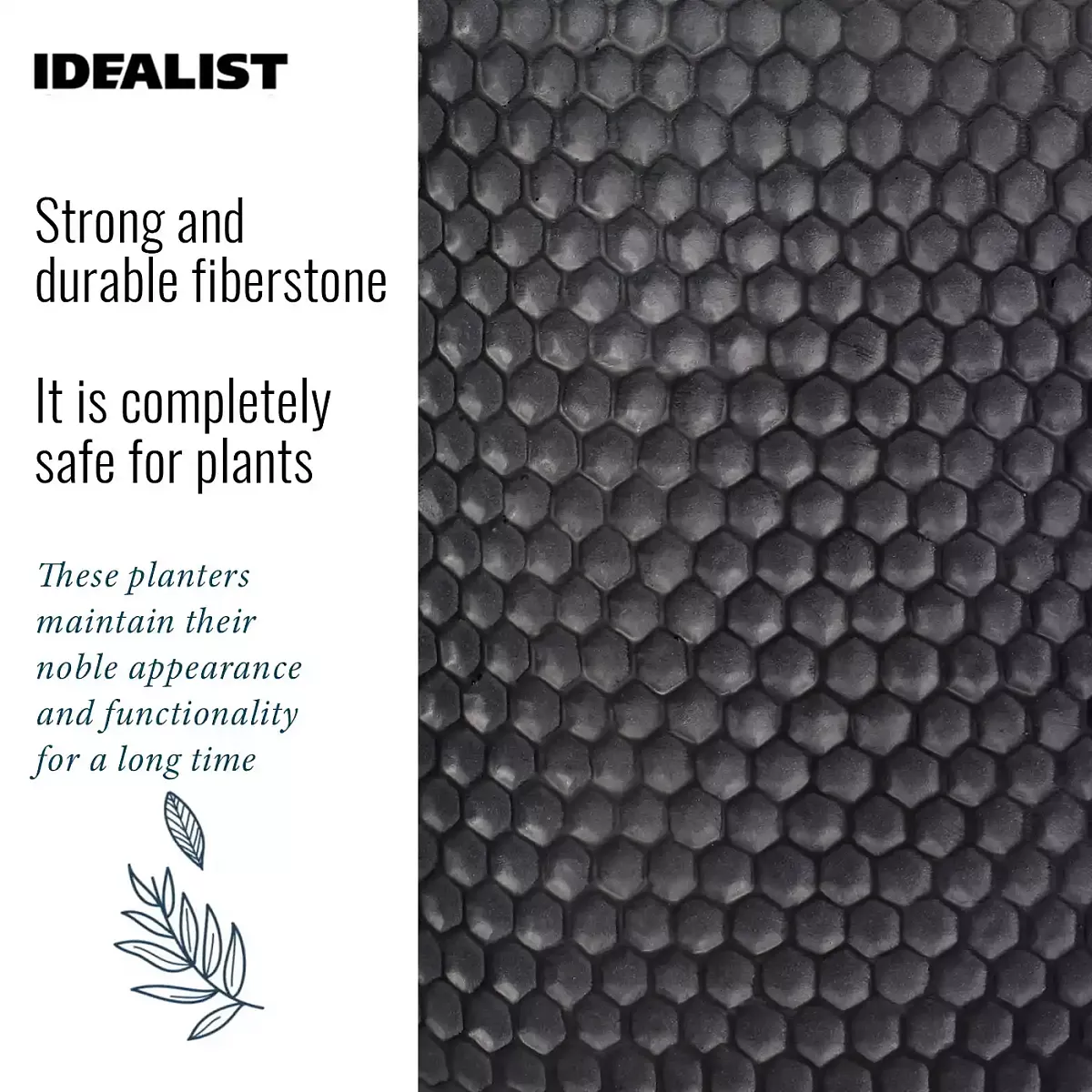 IDEALIST Lite Honeycomb Style Egg Planter on Legs, Round Pot Plant Stand Indoor