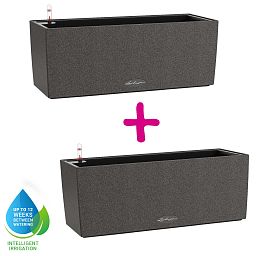 LECHUZA BALCONERA Stone Trough Poly Resin Self-watering Planter Set