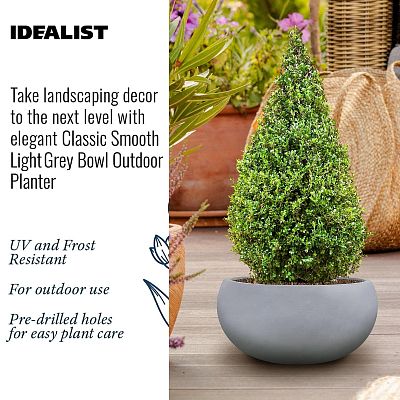 IDEALIST Lite Classic Smooth Bowl Outdoor Planter