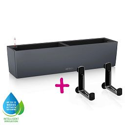 LECHUZA BALCONERA Color Trough Poly Resin Self-watering Planter Set