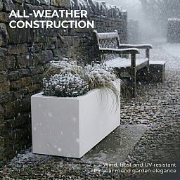 IDEALIST Lite Contemporary Light Concrete High Trough Planter