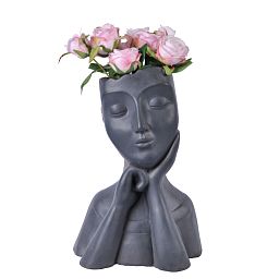 IDEALIST Lite Pensive Oval Bust Face Plant Pot Indoor