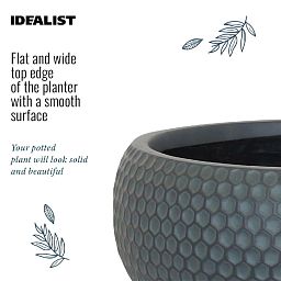 IDEALIST Lite Honeycomb Style Bowl Outdoor Planter
