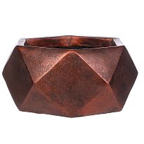 IDEALIST Lite Geometry Style Bronze Bowl Planter, Indoor Plant Pot for...