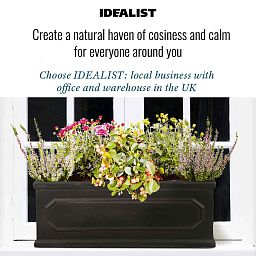IDEALIST Lite Faux Lead Chelsea Light Concrete Through Planter