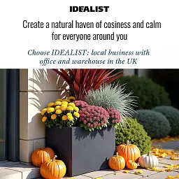 IDEALIST Lite Contemporary Light Concrete Trough Planter