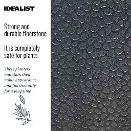 IDEALIST Lite Hammered Stone Light Concrete Egg Outdoor Planter