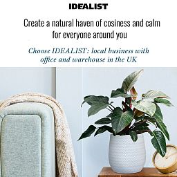 IDEALIST Lite Plaited Style Table and Hanging Plant Pot Dual Use Indoor Egg Planter