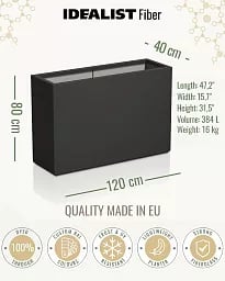 AXIS Trough Outdoor Fiberglass Planter