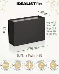 AXIS Trough Outdoor Fiberglass Planter