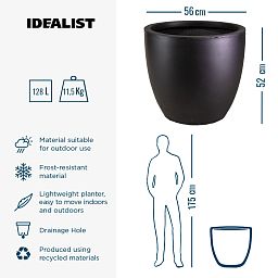 IDEALIST Lite Contemporary Light Concrete Egg Planter