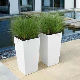 LECHUZA CUBICO Color Square Tall Poly Resin Self-watering Planter