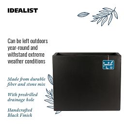 IDEALIST Lite Contemporary Light Concrete Trough Planter